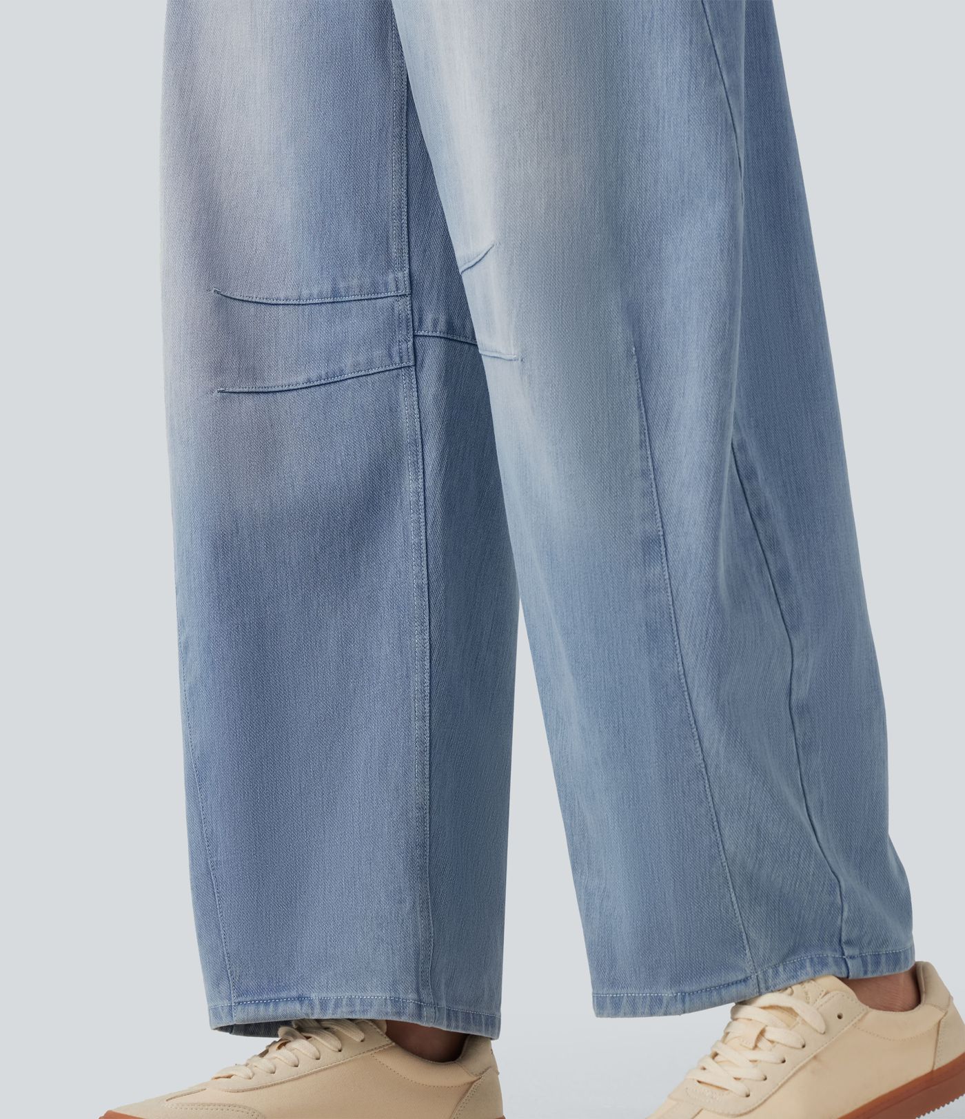 Halara Flex™ High Waisted Barrel Leg Casual Jeans with Pockets