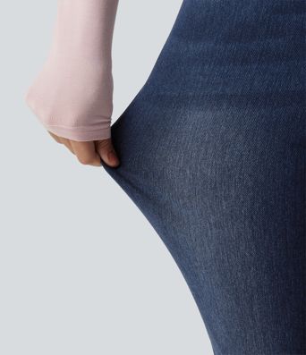 Halara Flex™ Denim Heat High Waisted Skinny Casual Cotton Jeans with Pockets Halara Flex™ Denim Heat High Waisted Skinny Casual Cotton Jeans with Pockets