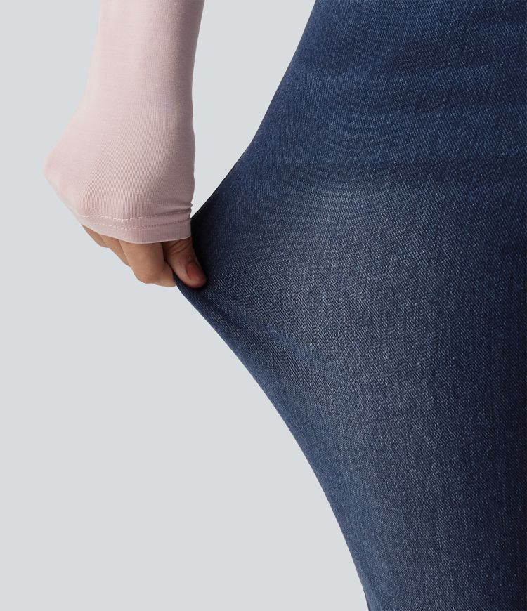 Halara Flex™ Denim Heat High Waisted Skinny Casual Cotton Jeans with Pockets Halara Flex™ Denim Heat High Waisted Skinny Casual Cotton Jeans with Pockets