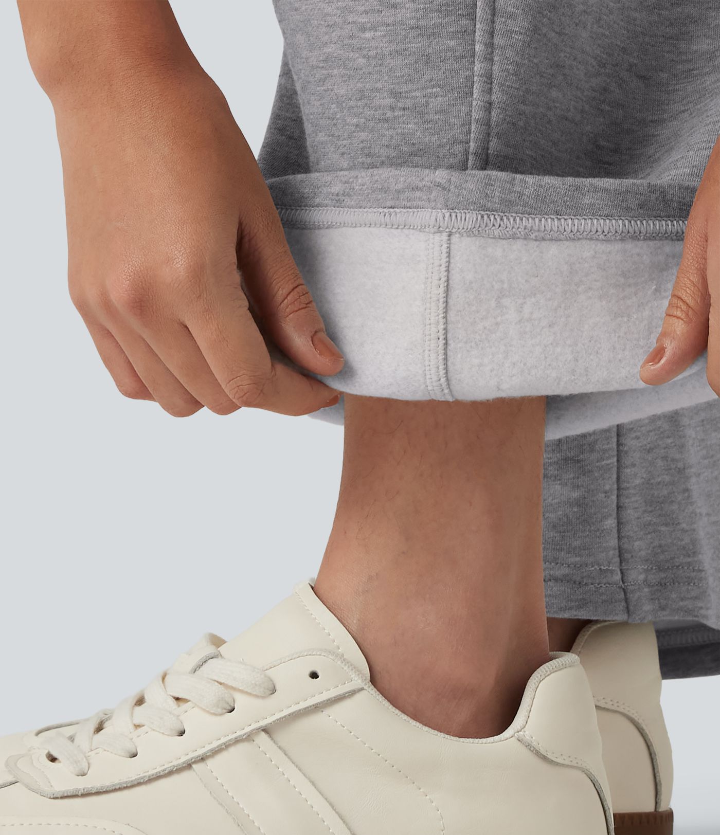 Mid Rise Barrel Leg Fleece Casual Cotton Sweatpants with Pockets Mid Rise Barrel Leg Fleece Casual Cotton Sweatpants with Pockets