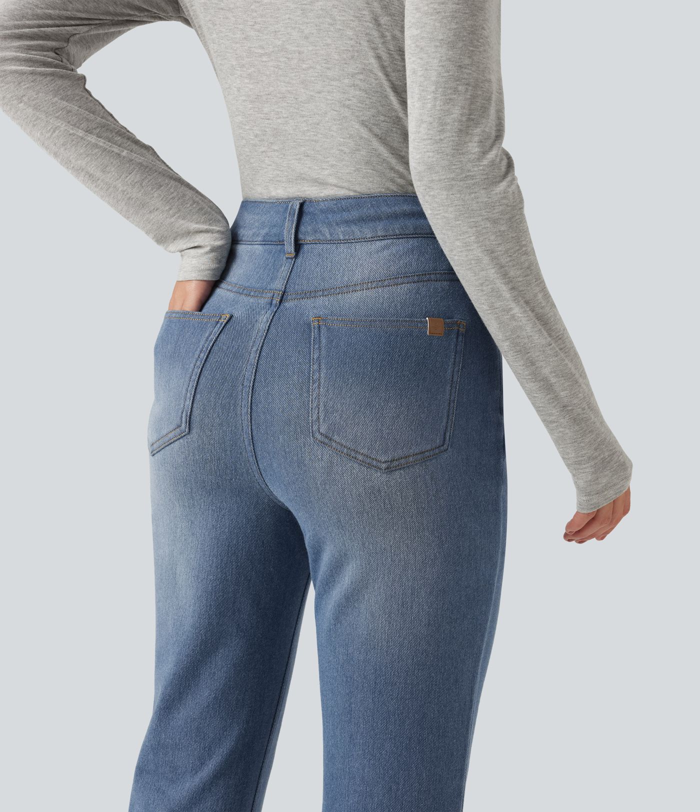 Halara Flex™ Denim Heat High Waisted Bootcut Casual Jeans with Pockets