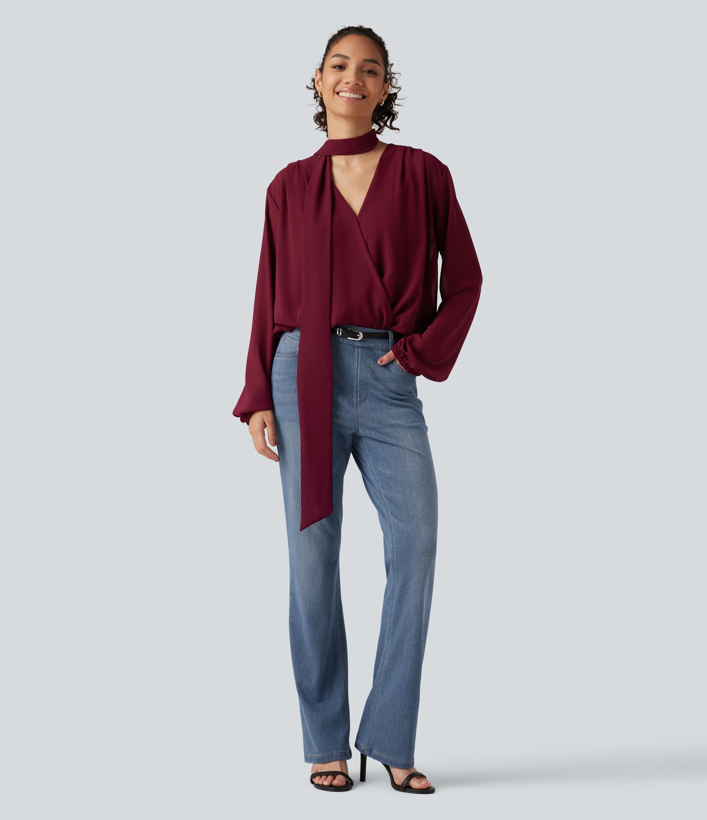 Halara Flex™ Denim Heat High Waisted Bootcut Casual Jeans with Pockets