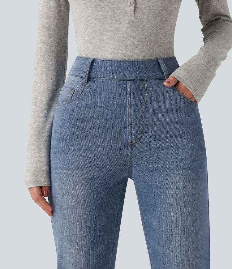 Halara Flex™ Denim Heat High Waisted Bootcut Casual Jeans with Pockets