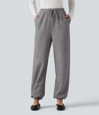 Mid Rise Drawstring Casual Sweatpants with Pockets