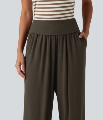 Mid Rise Casual Joggers with Pockets