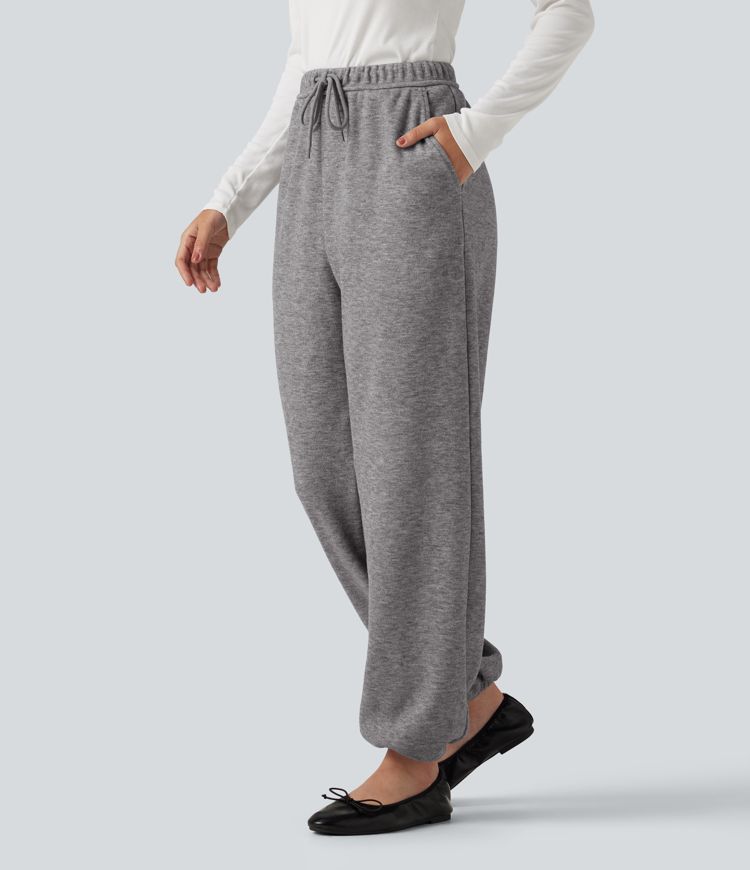 Mid Rise Drawstring Casual Sweatpants with Pockets