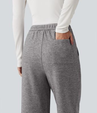 Mid Rise Drawstring Casual Sweatpants with Pockets