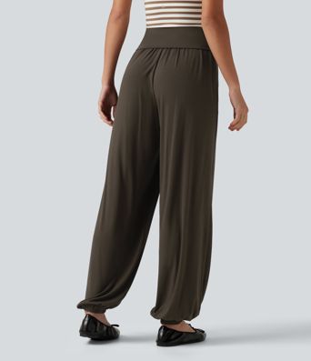 Mid Rise Casual Joggers with Pockets