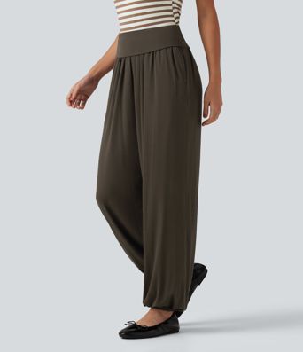 Mid Rise Casual Joggers with Pockets
