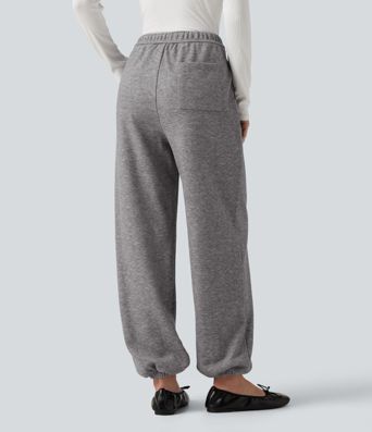 Mid Rise Drawstring Casual Sweatpants with Pockets