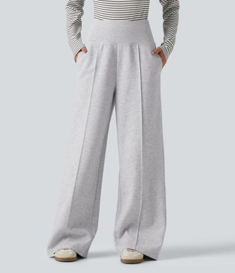 High Waisted Wide Leg Casual Pants with Pockets