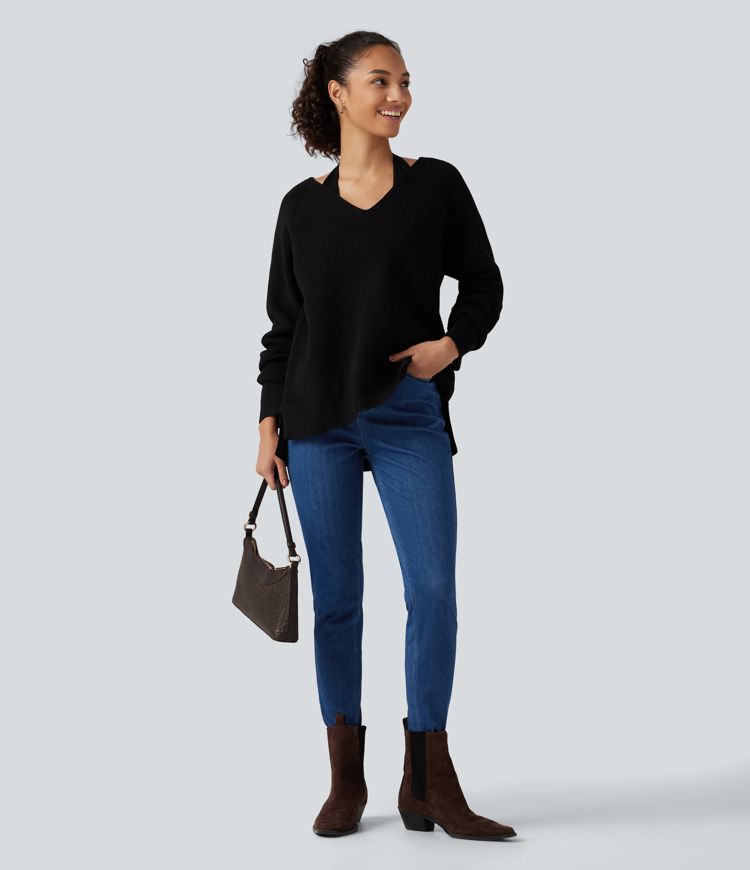 Halara Flex™ High Waisted Tummy Control Casual Jeans with Pockets