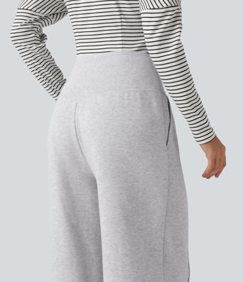 High Waisted Wide Leg Casual Pants with Pockets