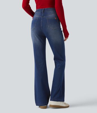 Halara Flex™ jeans bootcut de talle alto con bolsillos