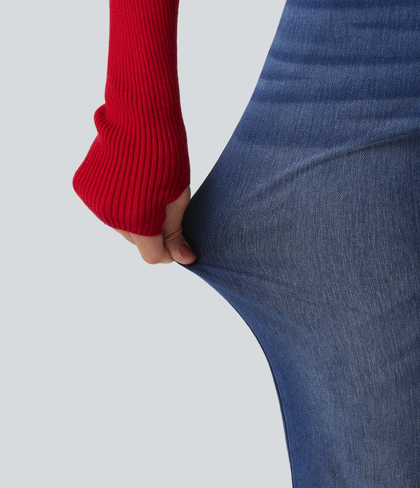 Halara Flex™ jeans bootcut de talle alto con bolsillos