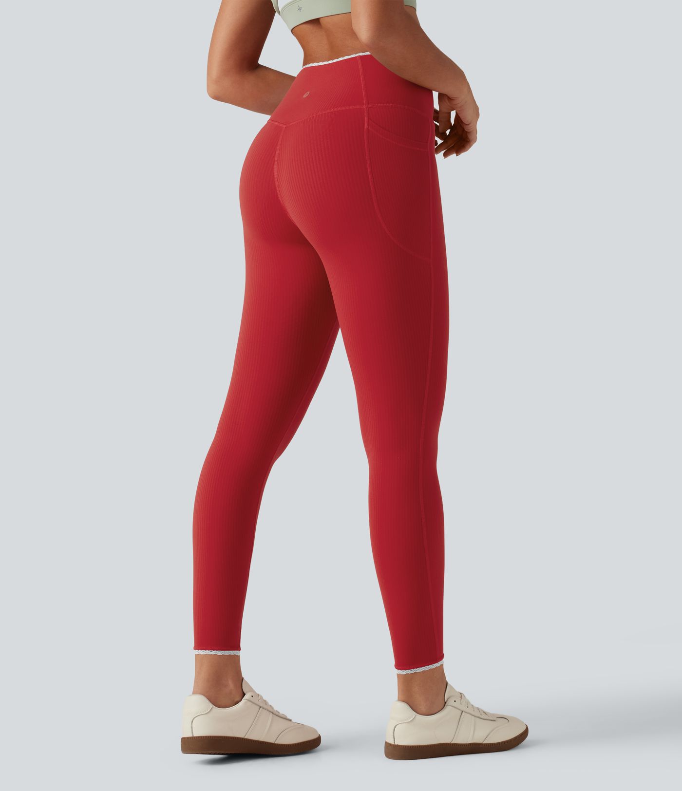 Halara UltraSculpt™ High Waisted Crossover Color Block Yoga Leggings with Pockets