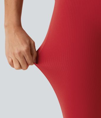 Halara UltraSculpt™ High Waisted Crossover Color Block Yoga Leggings with Pockets