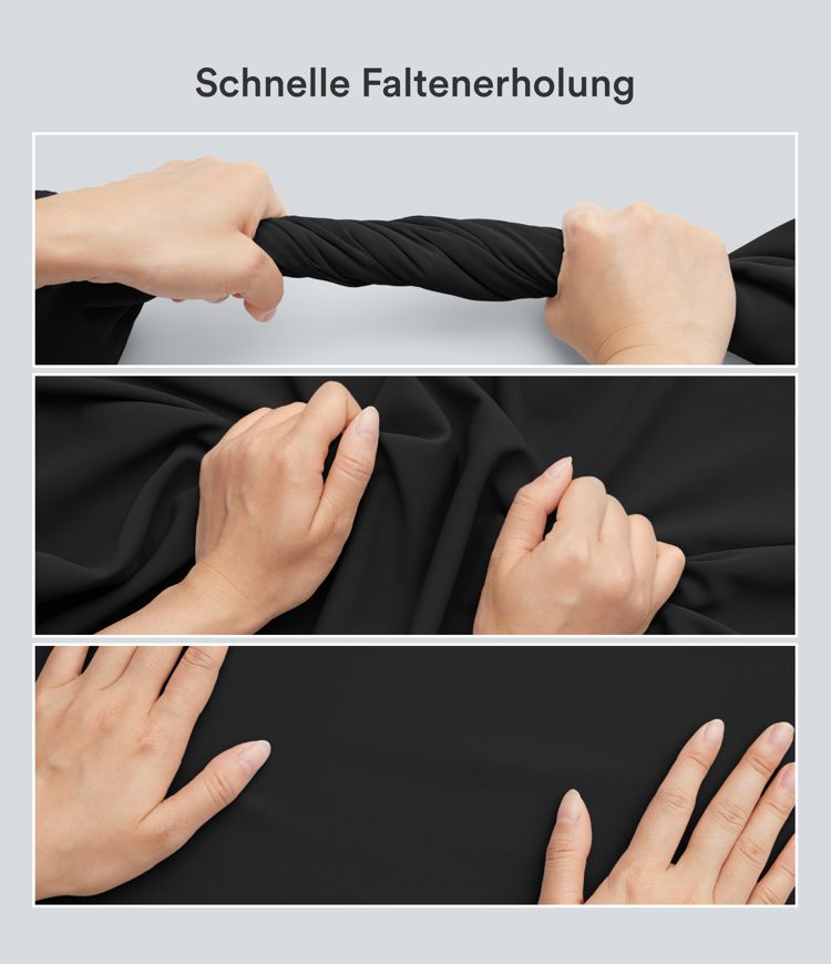 Oversized Arbeits-Bluse mit V-Ausschnitt und kurzen Ärmeln - knitterfrei
