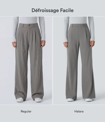 Pantalon tailleur évasé taille haute Halara Flex™ DayStretch avec poches Pantalon tailleur évasé taille haute Halara Flex™ DayStretch avec poches