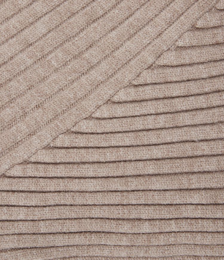 Ribbed Knit One Shoulder Long Sleeve Asymmetric Hem Casual Sweater