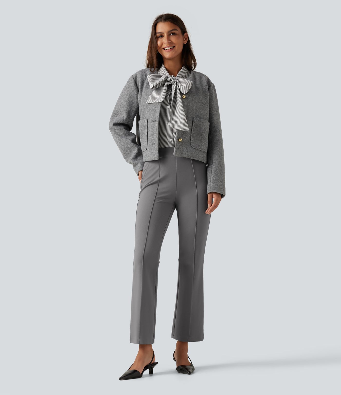 Halara Flex™ High Waisted Pintuck Bootcut Work Pants with Pockets