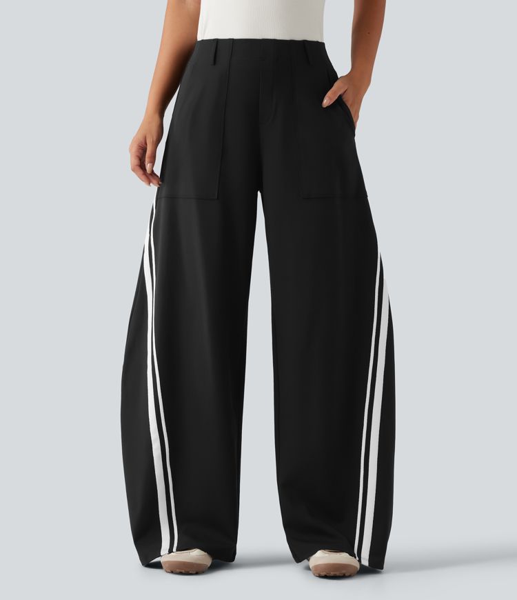 Halara DayStretch™ High Waisted Color Block Side Stripe Barrel Dance Pants with Pockets