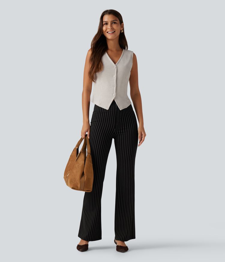 V Neck Waffle Work Vest
