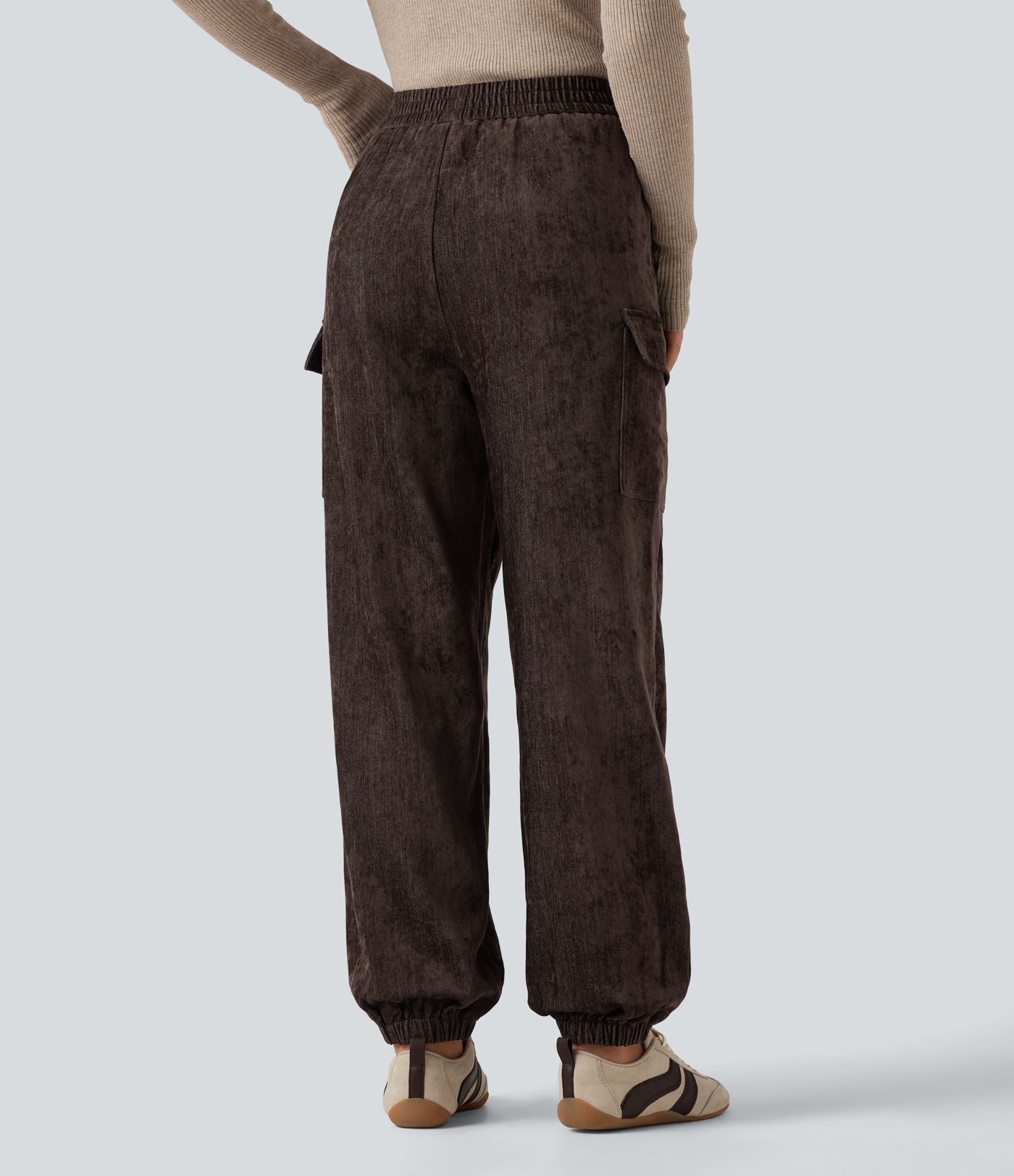 High Waisted Casual Pants with Pockets