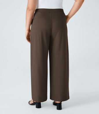 Pantalon de travail grande taille coupe droite taille haute Halara Flex™ DayStretch avec poches Pantalon de travail grande taille coupe droite taille haute Halara Flex™ DayStretch avec poches