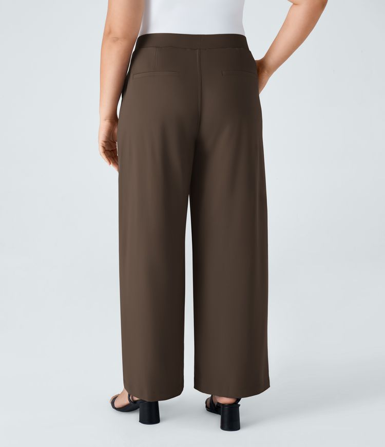 Pantalon de travail grande taille coupe droite taille haute Halara Flex™ DayStretch avec poches Pantalon de travail grande taille coupe droite taille haute Halara Flex™ DayStretch avec poches