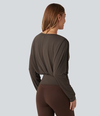 Round Neck Long Sleeve InstantCool Quick Dry Yoga Sports Top