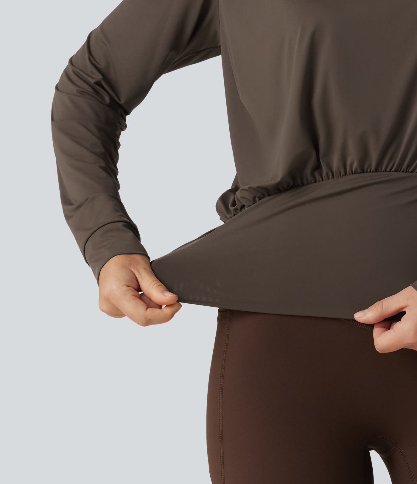 Round Neck Long Sleeve InstantCool Quick Dry Yoga Sports Top