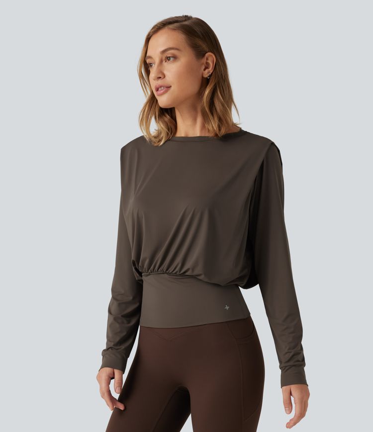 Round Neck Long Sleeve InstantCool Quick Dry Yoga Sports Top