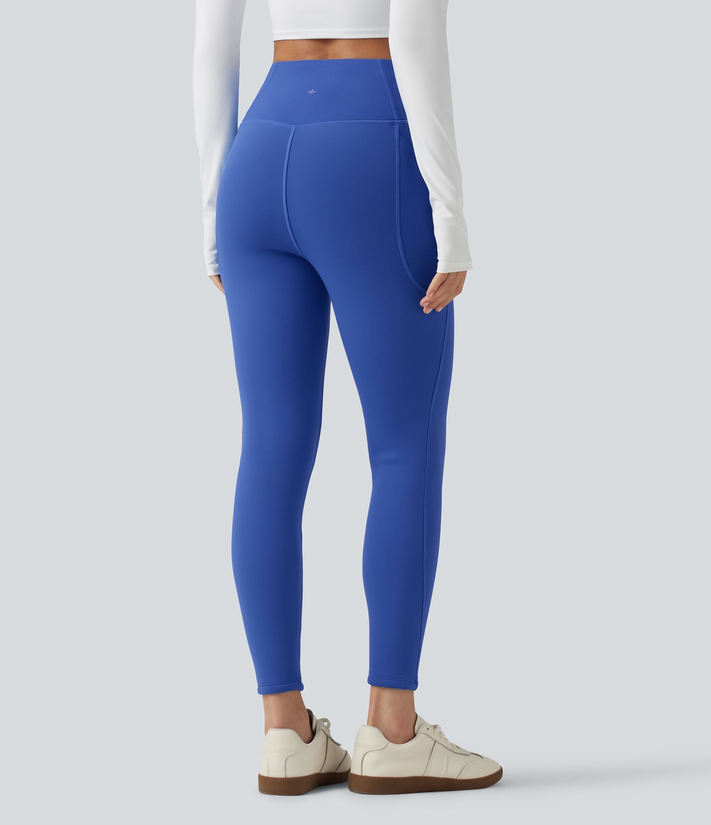 SoftlyZero™ High Waisted Crossover Fleece Yoga Leggings with Pockets