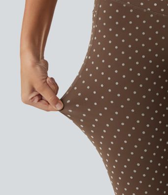 Halara UltraSculpt™ Flocked High Waisted Tummy Control Polka Dot Workout Leggings with Pockets