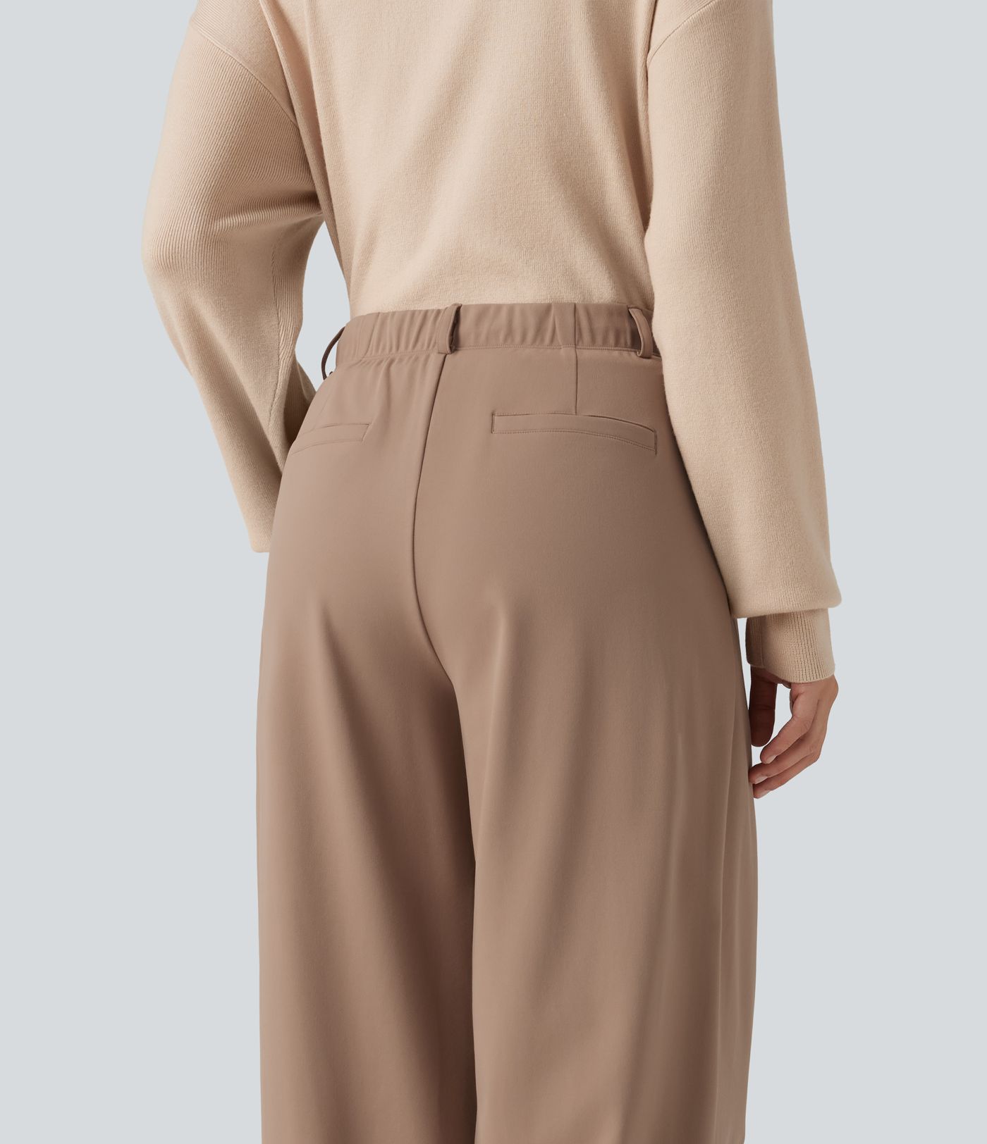 Halara Flex™ DayStretch Mid Rise Drawstring Wide Leg Work Pants with Pockets