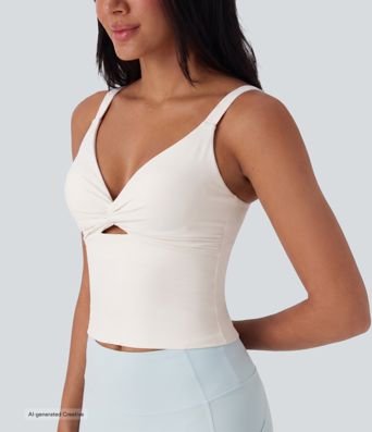 Halara UltraSculpt™ Yoga-Tanktop mit Push-up, vorgeformten Cups und leichter Stütze Halara UltraSculpt™ Yoga-Tanktop mit Push-up, vorgeformten Cups und leichter Stütze