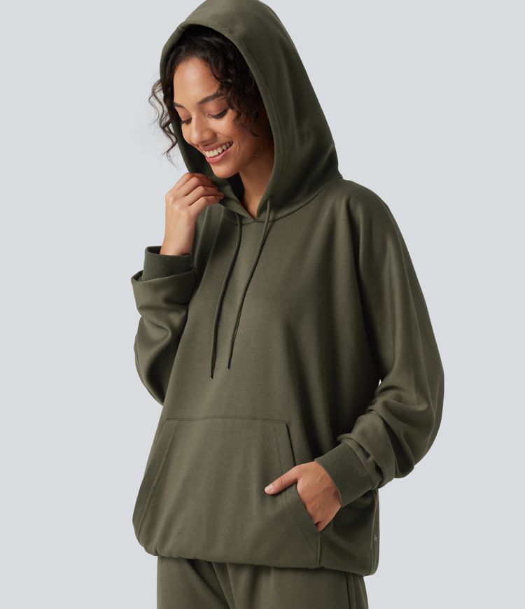 Lässiges Sport-Sweatshirt mit Kapuze, Rundhalsausschnitt, Kängurutasche und langen Ärmeln Lässiges Sport-Sweatshirt mit Kapuze, Rundhalsausschnitt, Kängurutasche und langen Ärmeln