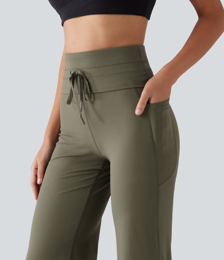 Halara UltraSculpt™ High Waisted Foldover Drawstring Yoga Joggers with Pockets