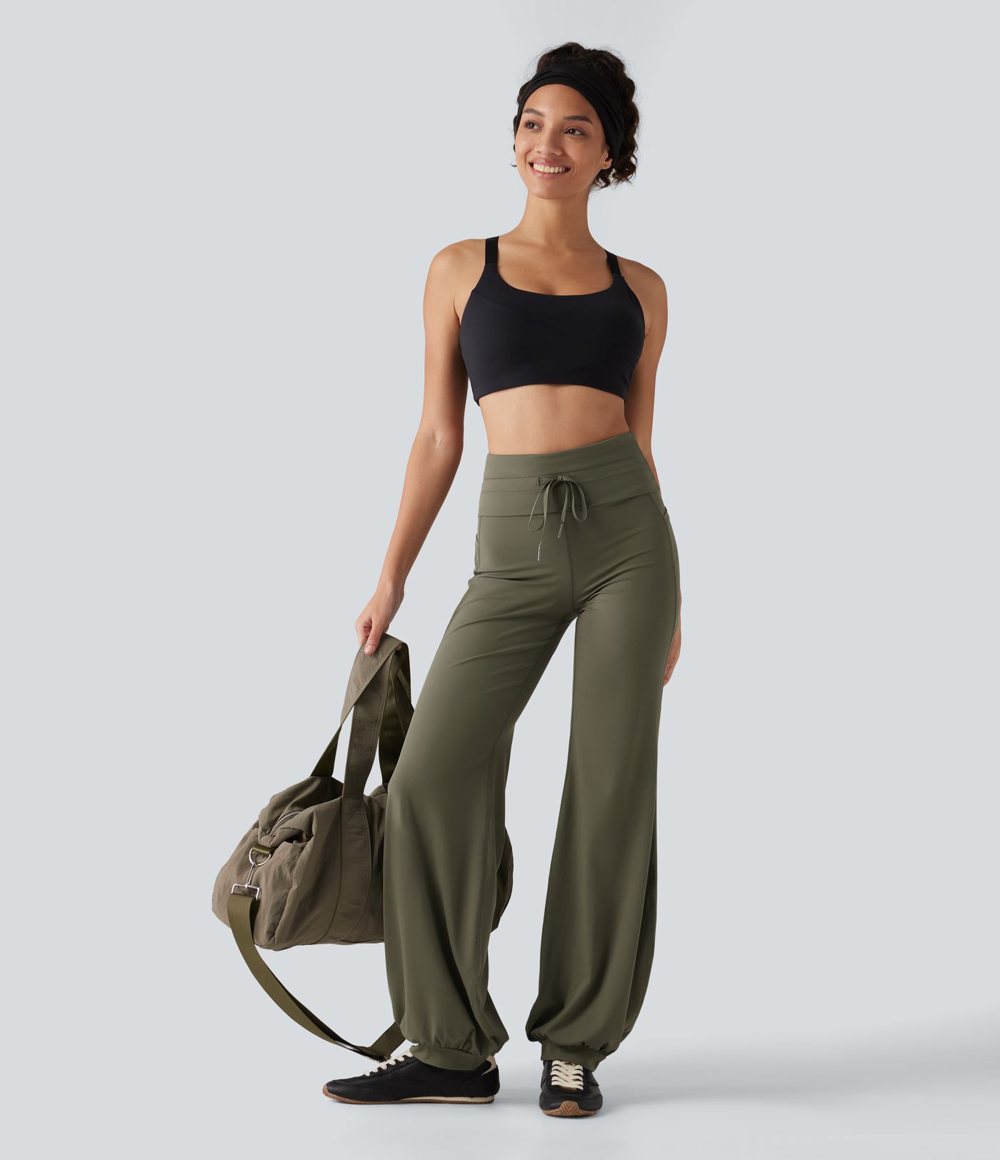 Halara UltraSculpt™ High Waisted Foldover Drawstring Yoga Joggers with Pockets