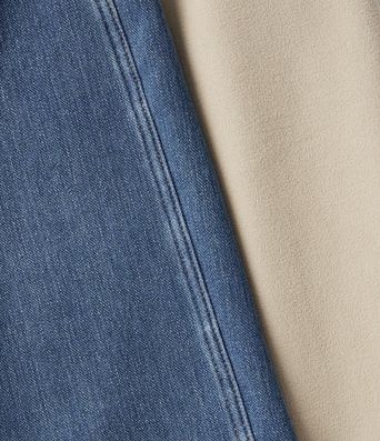 High Waisted Asymmetric Baggy Fleece Casual Cotton Jeans with Pockets