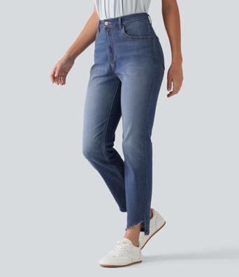 High Waisted Skinny Casual Jeans with Pockets High Waisted Skinny Casual Jeans with Pockets