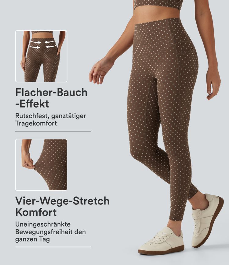 Halara UltraSculpt™ - Workout-Leggings mit hohem Bund, Seitentaschen, Bauchkontrolle und Polka-Dots Halara UltraSculpt™ - Workout-Leggings mit hohem Bund, Seitentaschen, Bauchkontrolle und Polka-Dots