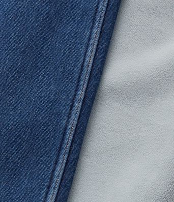 Mid Rise Straight Leg Fleece Casual Cotton Jeans with Pockets Mid Rise Straight Leg Fleece Casual Cotton Jeans with Pockets