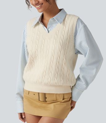 V Neck Casual Sweater Vest V Neck Casual Sweater Vest