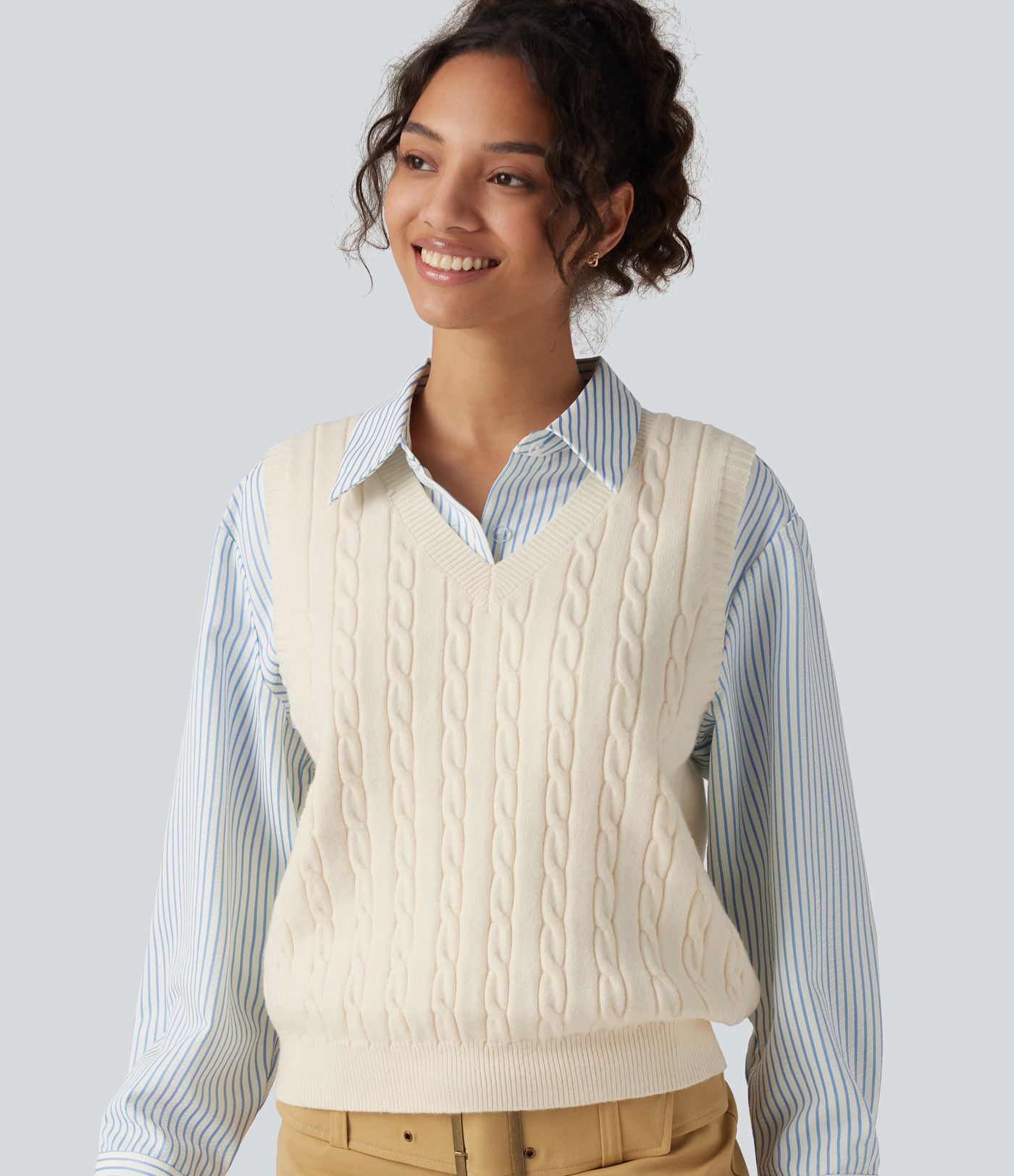 V Neck Casual Sweater Vest V Neck Casual Sweater Vest