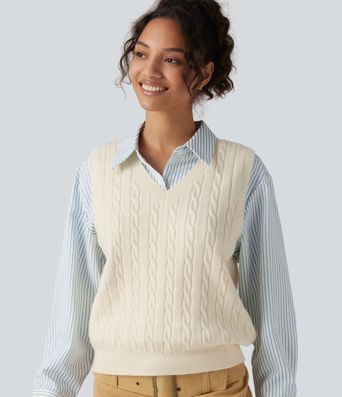 V Neck Casual Sweater Vest V Neck Casual Sweater Vest