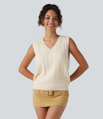 V Neck Casual Sweater Vest V Neck Casual Sweater Vest