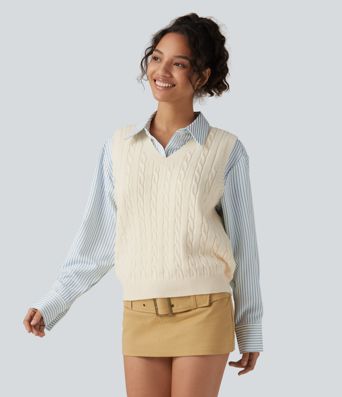 V Neck Casual Sweater Vest V Neck Casual Sweater Vest