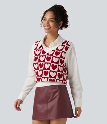V Neck Casual Sweater Vests